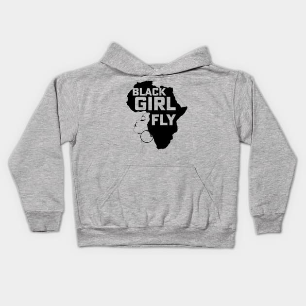 Black Girl Fly, Black Girl Magic, African American, Black woman Kids Hoodie by UrbanLifeApparel